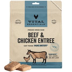 Vital Essentials Freeze-Dried Raw Beef & Chicken Entree Cat Food, 8-oz bag