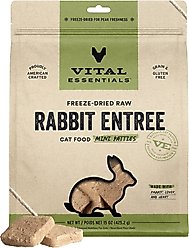 Vital Essentials Freeze-Dried Raw Rabbit Mini Patties Entree Cat Food, 15-oz bag