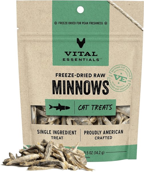 Vital Essentials Vital Cat Freeze Dried Grain Free Minnows Cat Treats