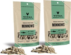 Vital Essentials Minnows Grain-Free Freeze-Dried Raw Cat Treats, 1.0-oz bag, 1.0-oz bag, bundle of 2
