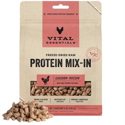 Vital Essentials Protein Mix-In Chicken Recipe Mini Nibs Grain-Free Freeze-Dried Raw Dog Food Topper, 6-oz bag
