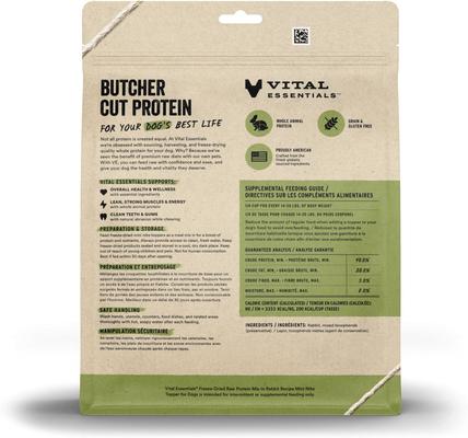Show full view: Vital Essentials Protein Mix-In Rabbit Recipe Mini Nibs Grain-Free Freeze-Dried Raw Dog Food Topper, 18-oz bag slide 3 of 8