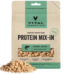 Vital Essentials Protein Mix-In Salmon Recipe Mini Nibs Grain-Free Freeze-Dried Raw Dog Food Topper, 6-oz bag