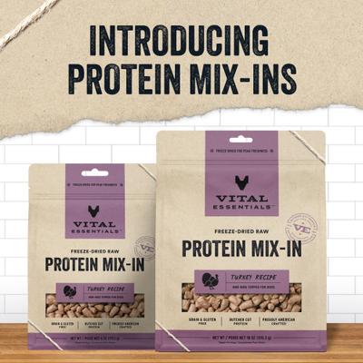 Show full view: Vital Essentials Protein Mix-In Turkey Recipe Mini Nibs Grain-Free Freeze-Dried Raw Dog Food Topper, 6-oz bag slide 4 of 7