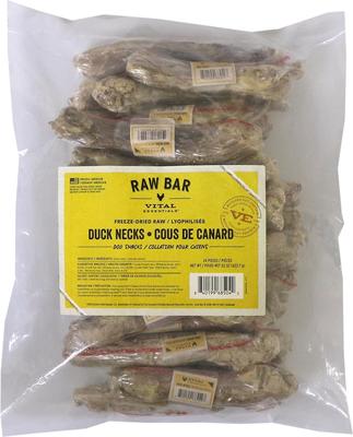 Show full view: Vital Essentials RAW BAR Raw Duck Necks Freeze-Dried Dog Treats, 24 count slide 3 of 4