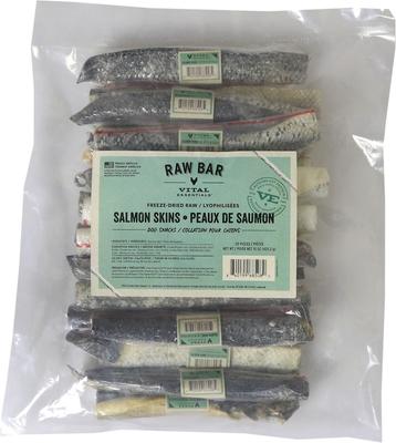 Show full view: Vital Essentials RAW BAR Raw Salmon Skins Freeze-Dried Dog Treats, 20 count slide 3 of 4