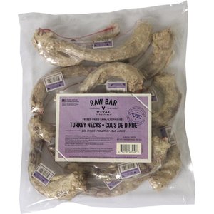 Vital Essentials RAW BAR Raw Turkey Necks Freeze-Dried Dog Treats, 12 count