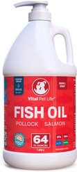 Vital Pet Life Fish Oil Skin & Coat Health Liquid Cat & Dog Supplement, 64-fl oz bottle