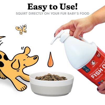 Show full view: Vital Pet Life Fish Oil Skin & Coat Health Liquid Cat & Dog Supplement, 64-fl oz bottle slide 4 of 8