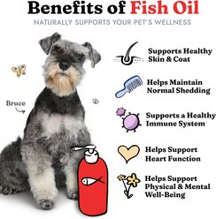 Vital Pet Life Fish Oil Skin & Coat Health Pollock Salmon Liquid Omega-3 Supplement for Dogs & Cats, 64-fl oz bottle slide 2 of 6