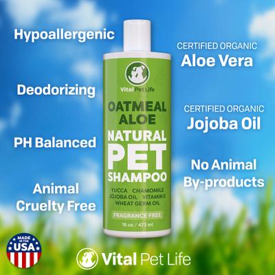 Show full view: Vital Pet Life Oatmeal & Aloe Dog Shampoo, 16-fl oz slide 3 of 8