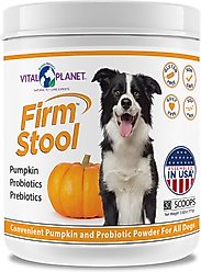 Vital Planet Firm Stool Pumpkin & Probiotic Powder Dog Supplement, 3.9-oz jar