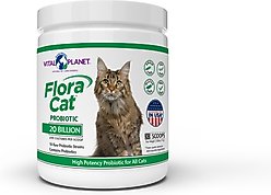 Vital Planet Flora Cat Daily Probiotic Powder Cat Supplement, 3.9-oz jar