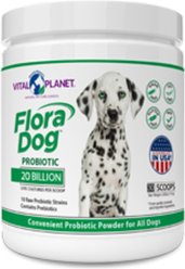 Vital Planet Flora Dog Probiotic Powder Dog Supplement, 3.9-oz jar
