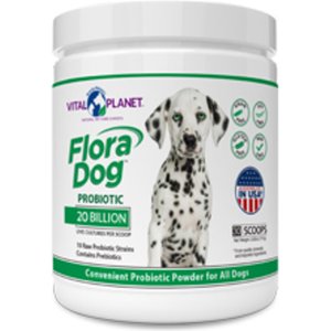 Vital Planet Flora Dog Probiotic Powder Dog Supplement, 3.9-oz jar
