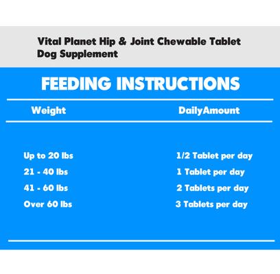 Show full view: Vital Planet Hip & Joint Chewable Tablet Dog Supplement, 120 count slide 3 of 4