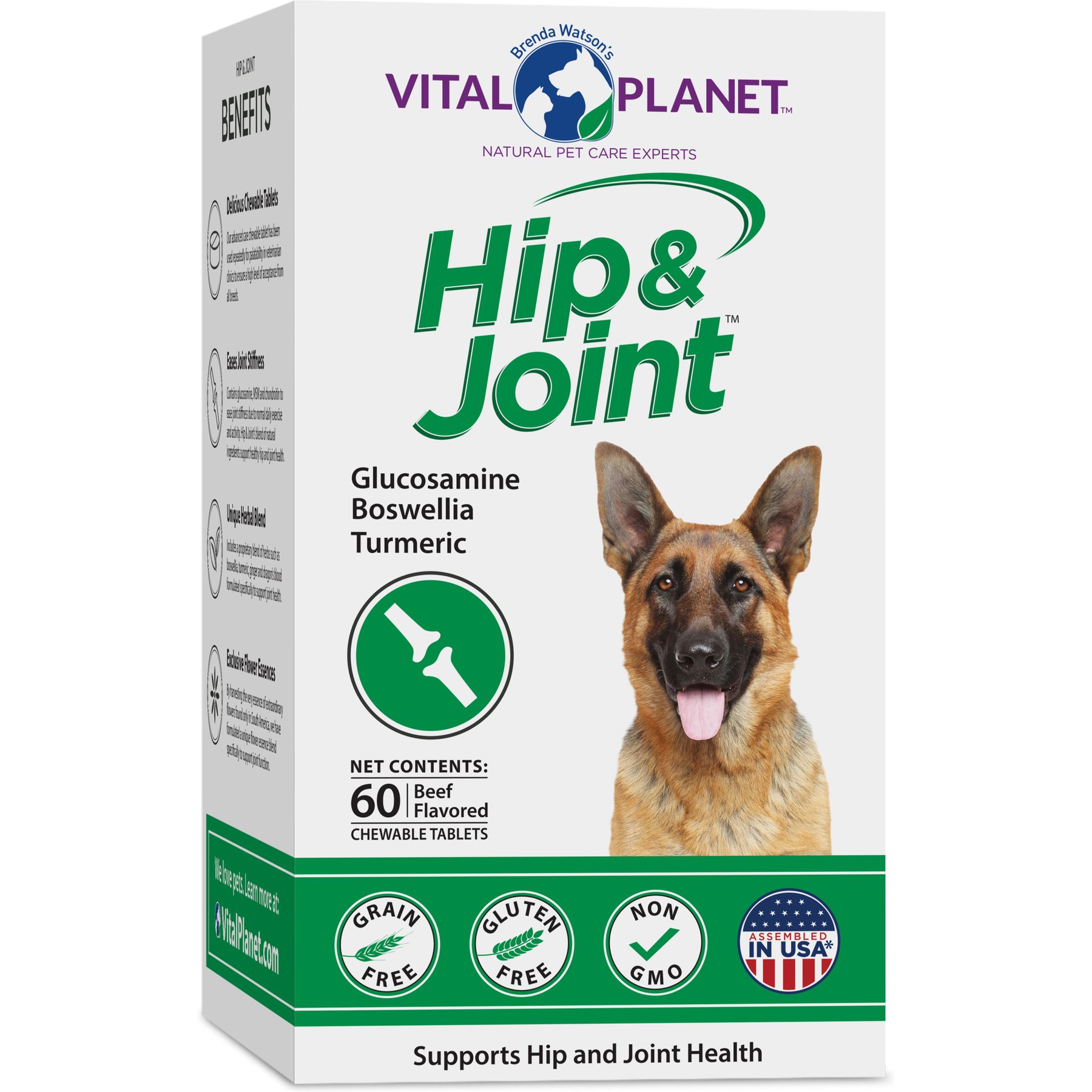 Vital Planet Hip & Joint Chewable Tablet Dog Supplement, 60 count