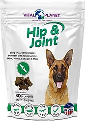 Vital Planet Hip & Joint Bacon Flavor Soft Chew Dog Supplement, 30 count
