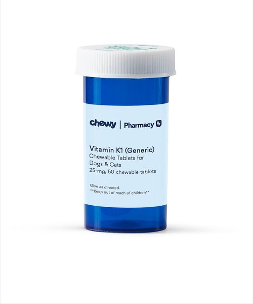 Vitamin K1 (Generic) Chewable Tablets for Dogs & Cats, 50 chewable tablets