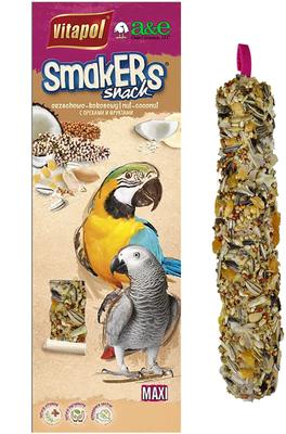 Show full view: Vitapol by A&E Cage Company MAXI Smakers Sticks Nut & Coconut Seed Blends Parrot Treats, Multicolor, 2 count slide 1 of 2