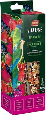 Show full view: Vitapol by A&E Cage Company Smakers Vitaline Paradise Dry Cockatiel & Parakeet Treats, Multicolor, Small/Medium, 2 count slide 1 of 1