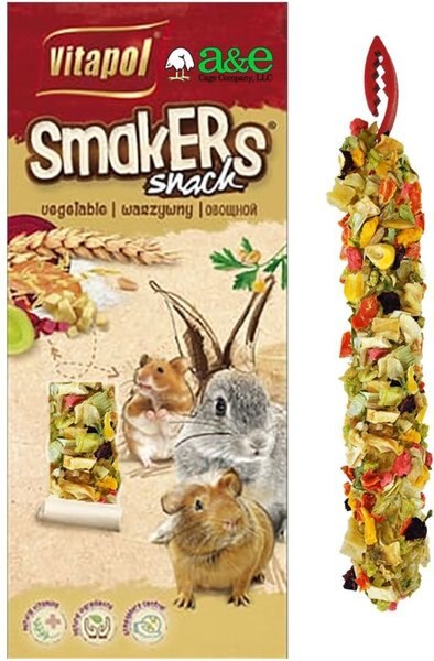 Vitapol by A&E Cage Company Small Animal Smakers Vegetable Treat Sticks