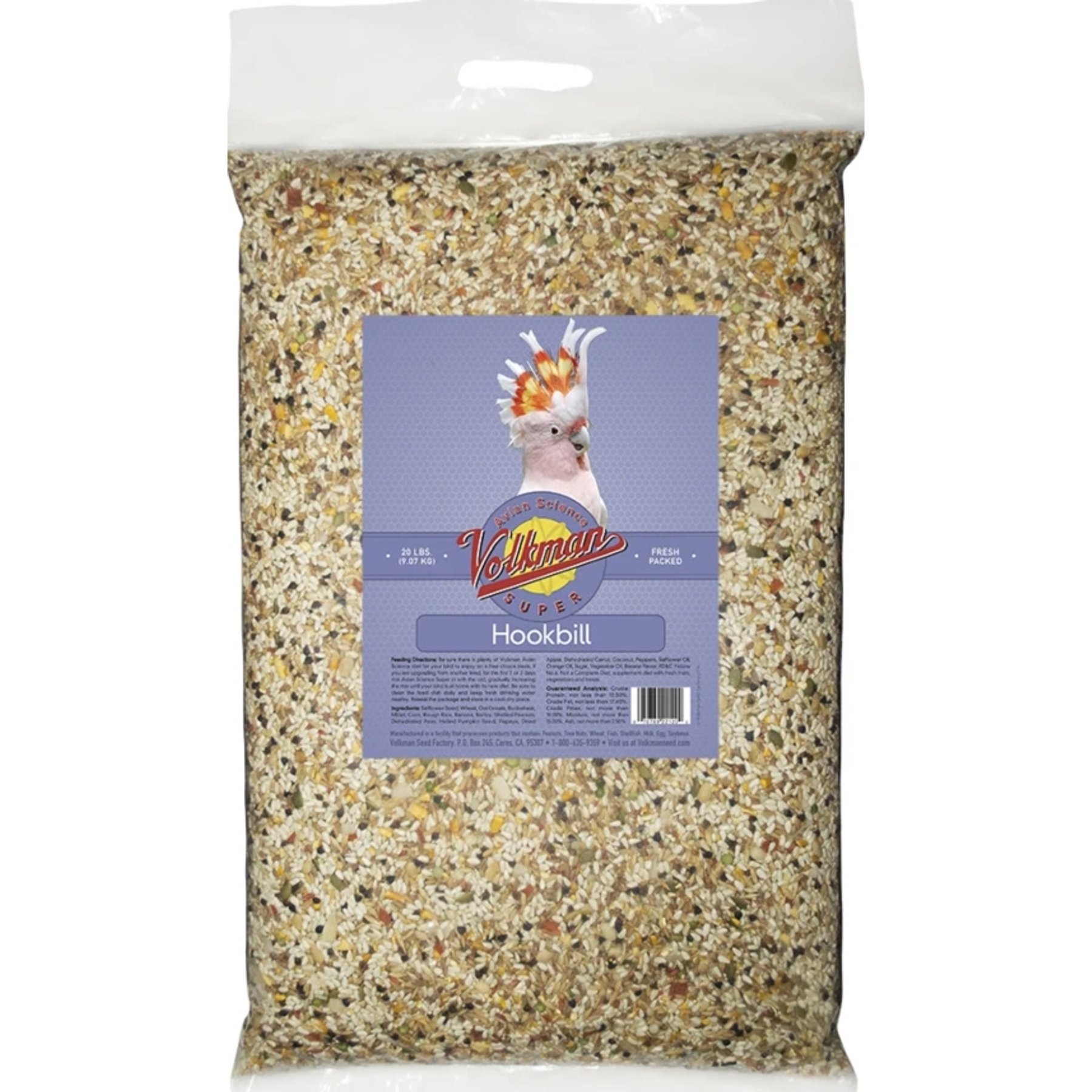 Volkman Avian Science Super Hookbill Bird Food, 20-lb