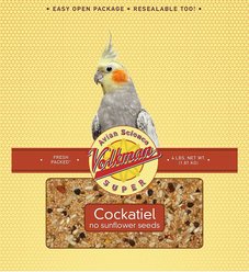 Volkman Avian Science Super Sunflower Seed-Free Cockatiel Food, 4-lb bag