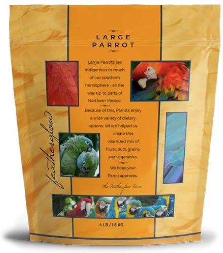 Volkman Featherglow Small Hookbill Bird Food – 4 Lb Bag, Fortified Complete Diet For Cockatiels, Lovebirds