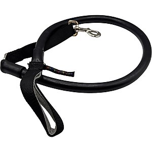 WACKYwalk'r WUNDER Rubber No-Pull Dog Leash, Black, Large: 4.5-ft long, 3/4-in wide
