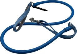 WACKYwalk'r WUNDER Rubber No-Pull Dog Leash, Blue, Small: 4 to 7-ft long, 7/16-in wide