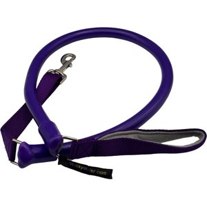 WACKYwalk'r WUNDER Rubber No-Pull Dog Leash, Purple, Large: 4.5-ft long, 3/4-in wide