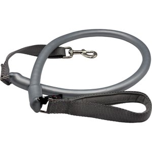 WACKYwalk'r WUNDER Rubber No-Pull Dog Leash, Silver, Large: 4.5-ft long, 3/4-in wide