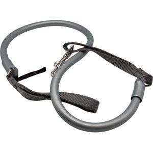 WACKYWALK'R WUNDER Rubber No-Pull Dog Leash, Silver, Medium: 4 to