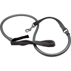 WACKYWALK'R WUNDER Rubber No-Pull Dog Leash, Silver, Small: 4.5-ft