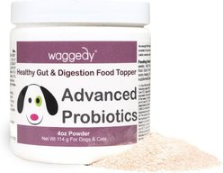 waggedy Advanced Probiotics Beef Flavored Powder Digestive Aid for Dogs, 4-oz jar