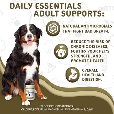 Show full view: waggedy Daily Essentials Adult Multivitamin & Immune System Supporter Soft & Chewy Dog Treats, 120 count slide 3 of 8