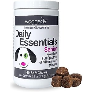 waggedy Daily Essentials Multivitamin Senior Dog Supplement, 60 count