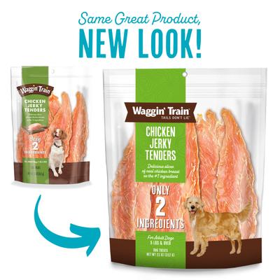 Show full view: Waggin' Train Chicken Jerky Tenders Limited Ingredient Dog Treats, 30-oz bag slide 3 of 12