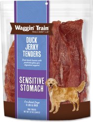 Waggin' Train Duck Jerky Tenders Sensitive Stomach Duck Grain-Free High-Protein Jerky Dog Treats, 12-oz bag slide 1 of 5