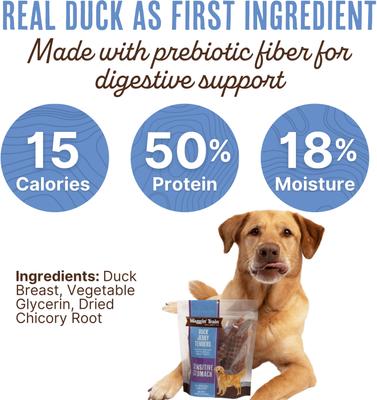 Waggin' Train Tenders Sensitive Stomach Duck Grain-Free High-Protein Jerky Dog Treats, 12-oz pouch