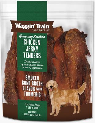 Waggin' Train Smoked Chicken Jerky Tenders with Turmeric & Bone Broth Dog Treats