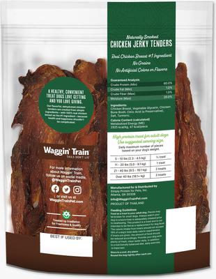 Show full view: Waggin' Train Smoked Chicken Jerky Tenders with Turmeric & Bone Broth Dog Treats, 12-oz bag slide 3 of 7