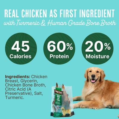 Show full view: Waggin' Train Smoked Chicken Jerky Tenders with Turmeric & Bone Broth Dog Treats, 12-oz bag slide 4 of 7