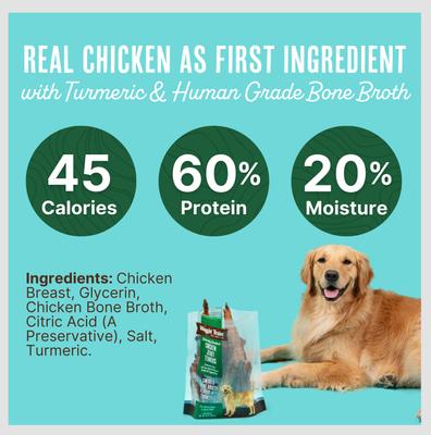 Show full view: Waggin' Train Smoked Chicken Jerky Tenders with Turmeric & Bone Broth Dog Treats, 24-oz bag slide 3 of 6