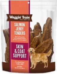 Waggin' Train Salmon Jerky Tenders Grain-Free High-Protein Dog Treats, 12-oz bag