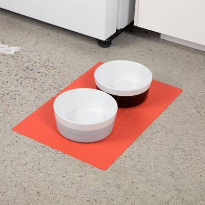 Show full view: Waggo Bubble Silicone Non-skid Dog & Cat Placemat, Cherry, 8-cup slide 2 of 6