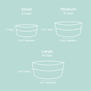 Waggo Dipper Ceramic Dog & Cat Bowl, Cloud, 8-cup