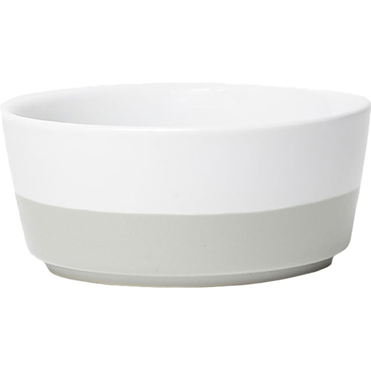 Waggo Dipper Ceramic Dog & Cat Bowl, Light Grey, 4-cup