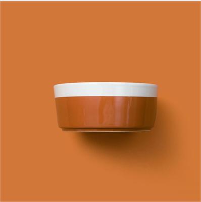 Show full view: Waggo Dipper Ceramic Dog & Cat Bowl, Teracotta, Medium, 4-cup slide 2 of 5